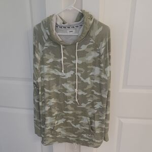 PINK Victoria's Secret Olive Camo Sweater